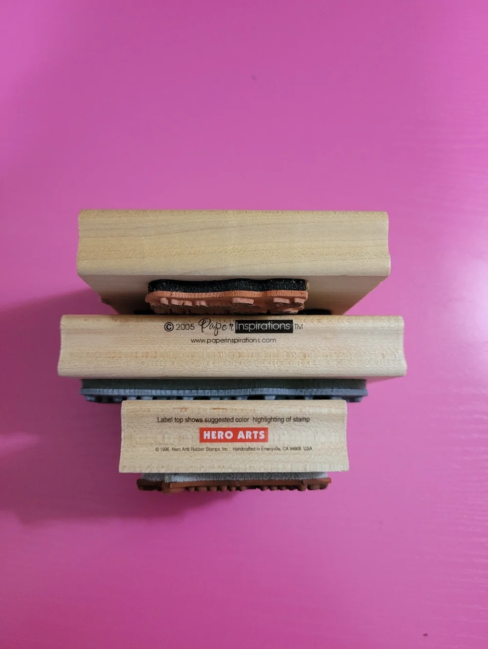 Wooden Rubber Stamp Bundle.  Sympathy Survivor Theme.  Set Of 3.  (0719)
